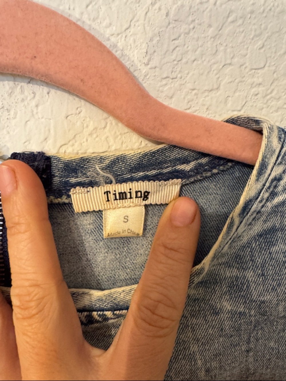 Timing Washed Blue Denim-Style Top - Picture 2 of 4